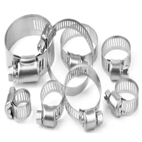 Stainless steel hose clamps in multiple sizes
