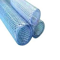Transparent braided PVC tubing