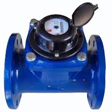 Blue flanged bulk water meter