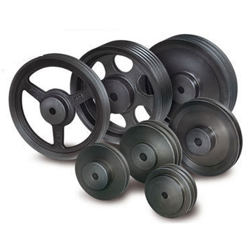 Cast-iron V-belt pulleys in multiple sizes