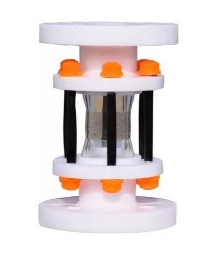 PTFE-lined sight glass with flanges