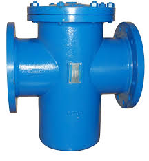 Blue cast iron basket strainer