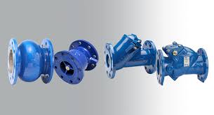 Assorted industrial valves on white background